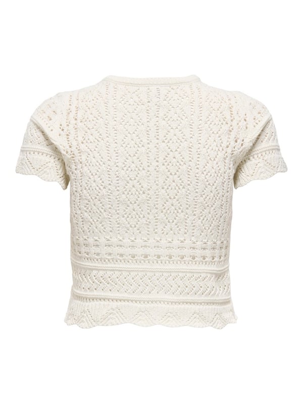 Only ONLELKE LIFE SS PEARL CARDIGAN CC KNT Kırık Beyaz Kadın Hırka