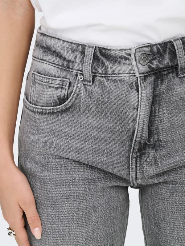 Only ONLEMILY HW STR ANK DNM NAS027 NOOS Gri Kadın Kot Pantolon