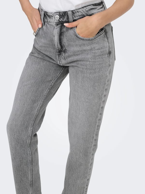 Only ONLEMILY HW STR ANK DNM NAS027 NOOS Gri Kadın Kot Pantolon