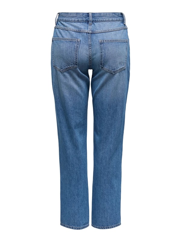 Only ONLEMILY HW STR ANK ONLLUMI MW MOM STRAIGHT DDNM NAS027 NOOS Denim Kadın Kot Pantolon