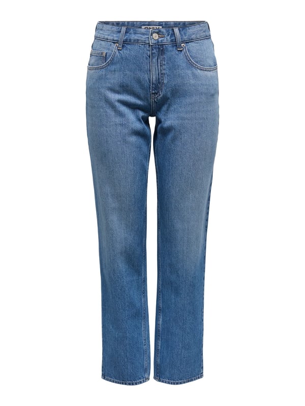 Only ONLEMILY HW STR ANK ONLLUMI MW MOM STRAIGHT DDNM NAS027 NOOS Denim Kadın Kot Pantolon