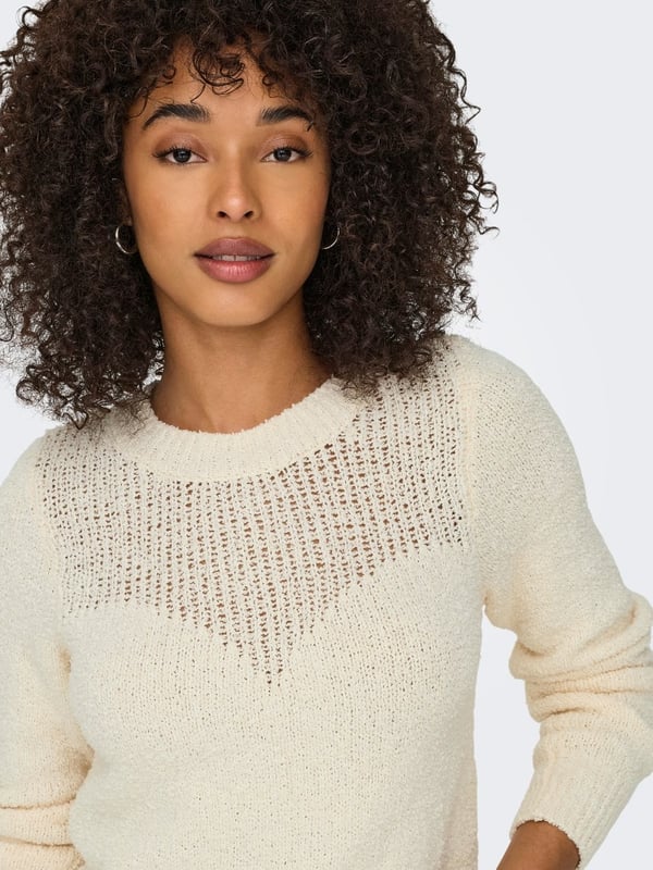 Only ONLEMIRA L/S O-NECK KNT Bej Kadın Kazak