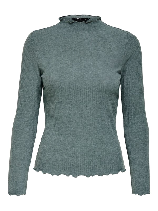 Only ONLEMMA L/S HIGH NECK TOP NOOS JRS Yeşil Kadın T-Shirt