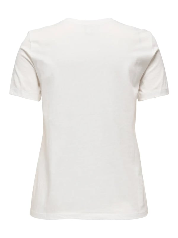 Only ONLENJA S/S O-NECK POCKET TOP JRS Beyaz Kadın T-Shirt