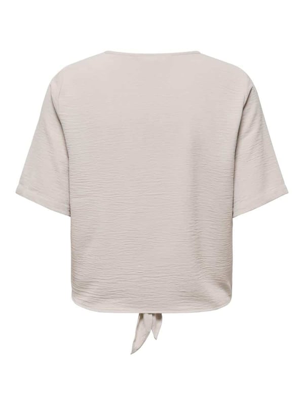 Only ONLEVALOU METTE 2/4 KNOT TOP WVN Bej Kadın Bluz