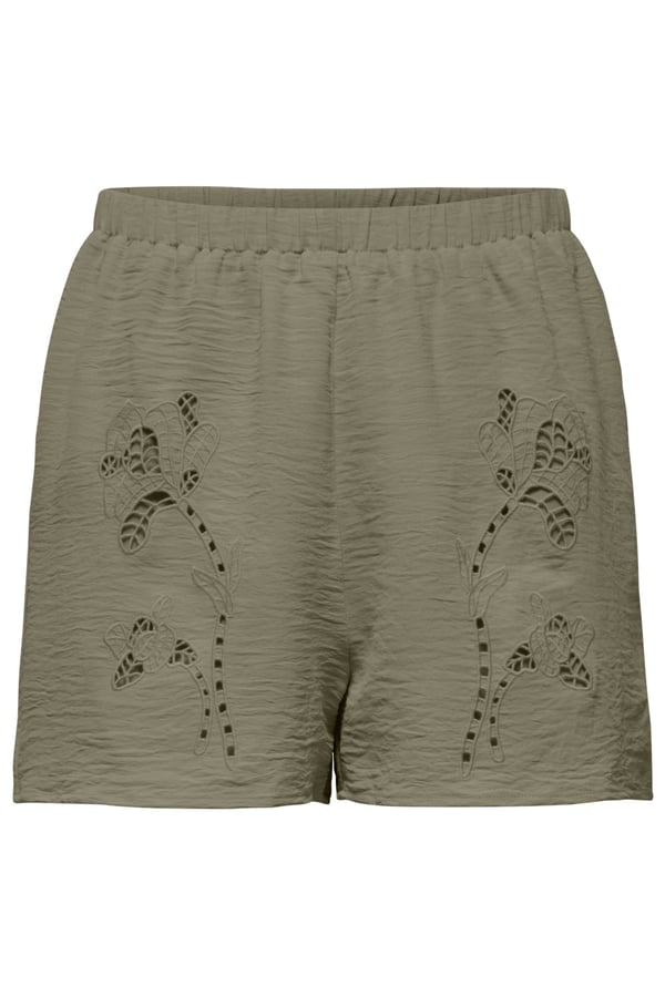 Only ONLEVALOU METTE EMBROIDERY SHORTS WVN Haki Kadın Şort