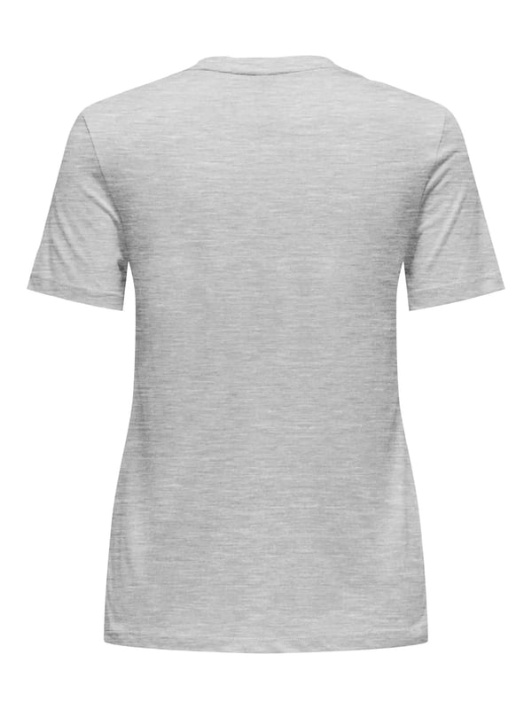 Only ONLFOODIE REG S/S TOP BOX JRS Gri Kadın T-Shirt