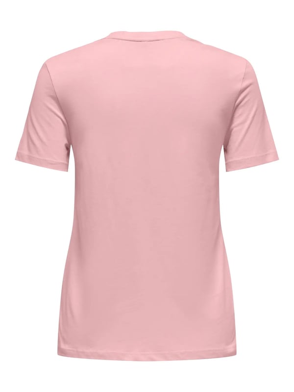 Only ONLFOODIE REG S/S TOP BOX JRS Pembe Kadın T-Shirt