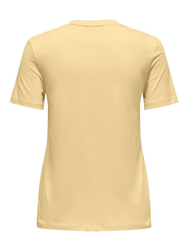 Only ONLFOODIE REG S/S TOP BOX JRS Sarı Kadın T-Shirt