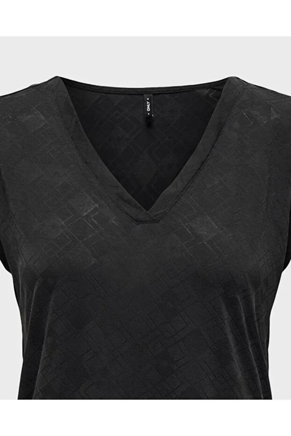 Only ONLFREE LIFE STRUC. S/S MODALTOP JRS Siyah Kadın T-Shirt