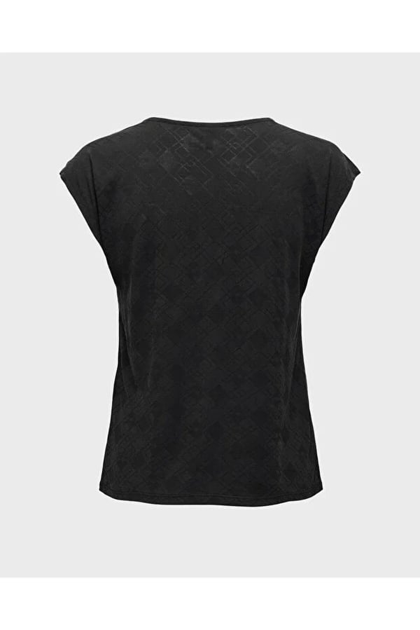 Only ONLFREE LIFE STRUC. S/S MODALTOP JRS Siyah Kadın T-Shirt