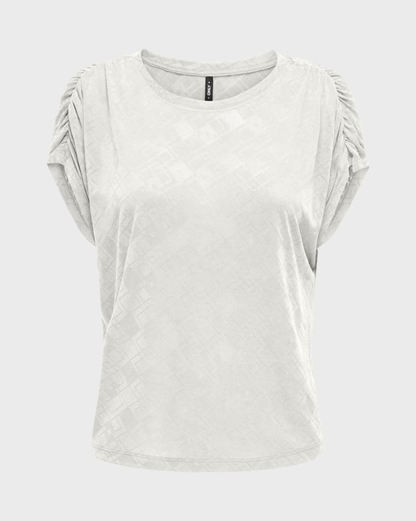 Only ONLFREE LIFE STRUCTURE S/S MODALTOP JRS Beyaz Kadın T-Shirt