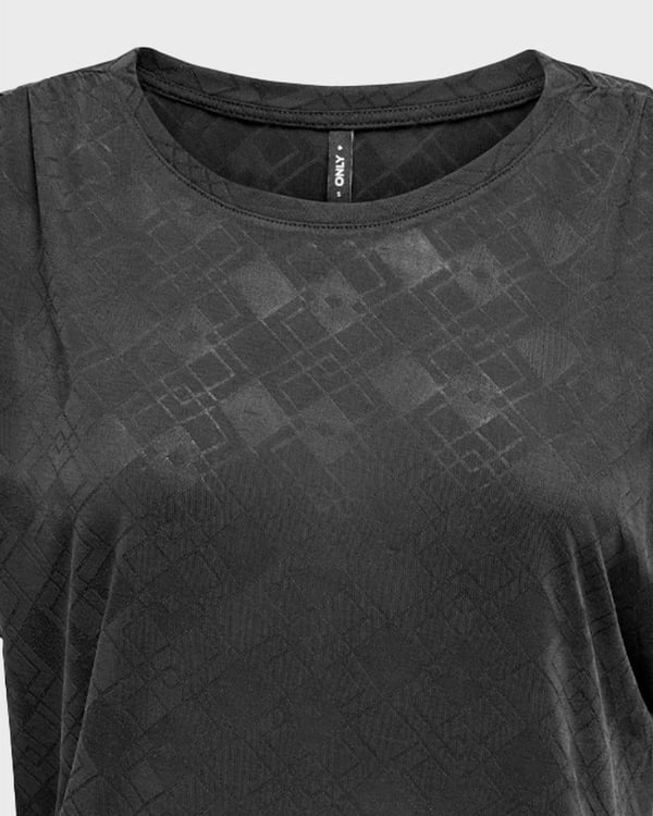 Only ONLFREE LIFE STRUCTURE S/S MODALTOP JRS Siyah Kadın T-Shirt