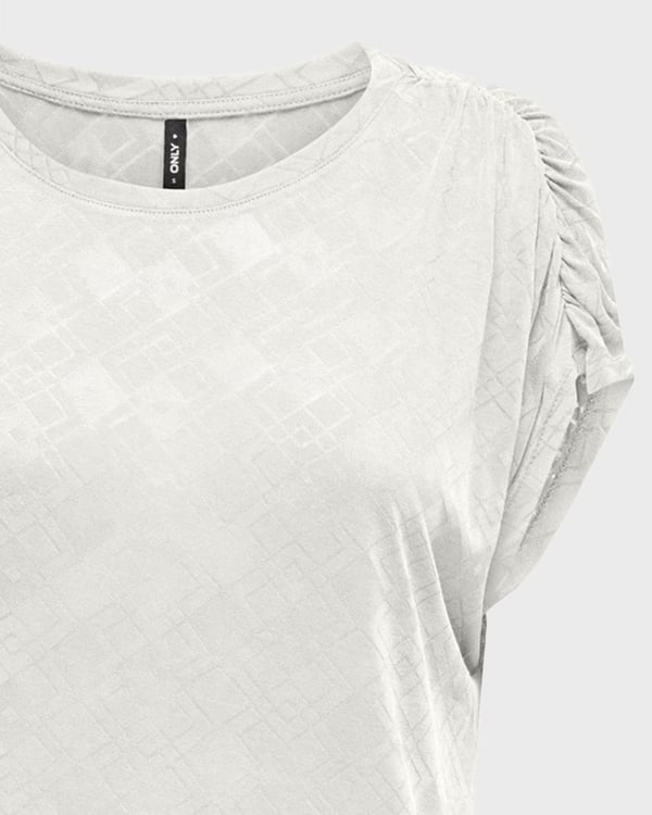Only ONLFREE LIFE STRUCTURE S/S MODALTOP JRS Beyaz Kadın T-Shirt