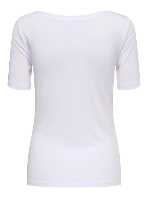 Only ONLFREE S/S BOATNECK TOP JRS Beyaz Kadın T-Shirt
