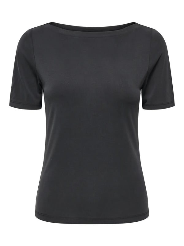 Only ONLFREE S/S BOATNECK TOP JRS Siyah Kadın T-Shirt