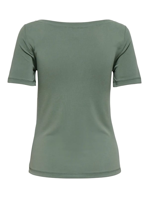 Only ONLFREE S/S BOATNECK TOP JRS Yeşil Kadın T-Shirt