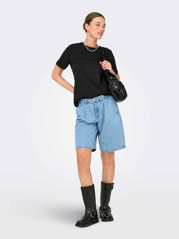 Only ONLFREJA S/S LUXE TOP CC JRS NOOS Siyah Kadın Pantolon