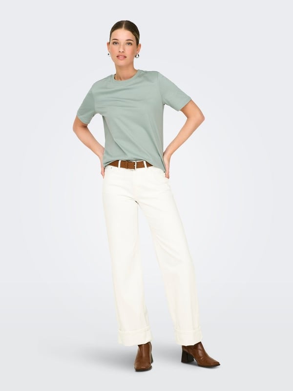 Only ONLFREJA S/S LUXE TOP CC JRS NOOS Yeşil Kadın Pantolon