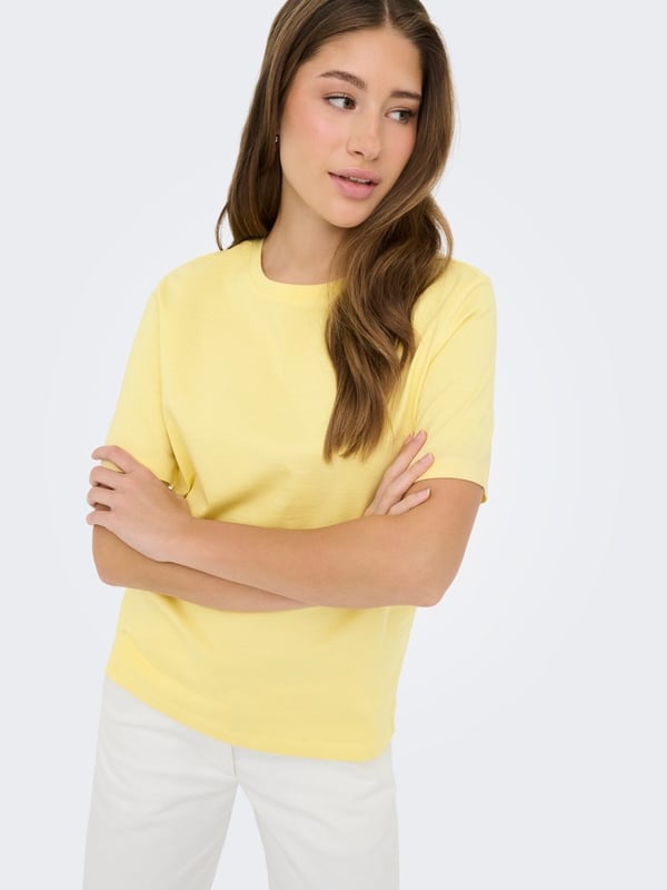 Only ONLFREJA S/S LUXE TOP CC JRS NOOS Sarı Kadın Pantolon