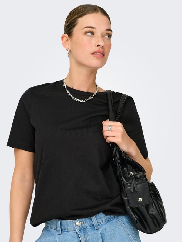 Only ONLFREJA S/S LUXE TOP CC JRS NOOS Siyah Kadın Pantolon