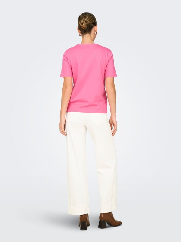 Only ONLFREJA S/S LUXE TOP CC JRS NOOS Pembe Kadın Pantolon