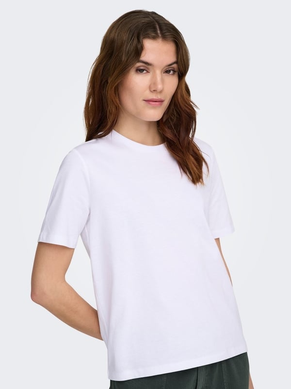 Only ONLFREJA S/S LUXE TOP CC JRS NOOS Beyaz Kadın Pantolon