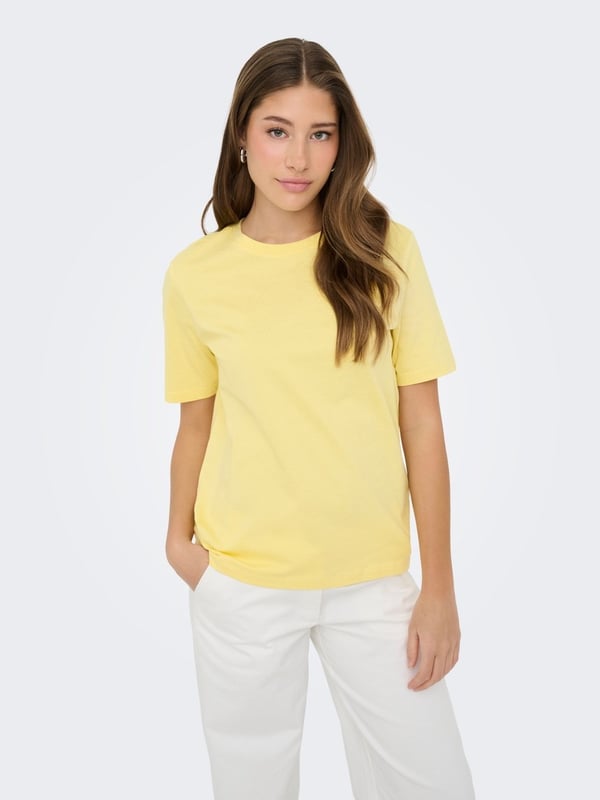 Only ONLFREJA S/S LUXE TOP CC JRS NOOS Sarı Kadın Pantolon