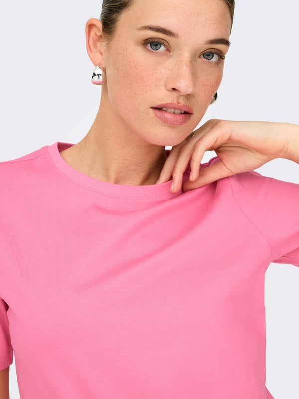 Only ONLFREJA S/S LUXE TOP CC JRS NOOS Pembe Kadın Pantolon