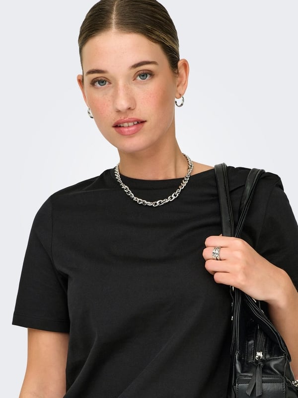 Only ONLFREJA S/S LUXE TOP CC JRS NOOS Siyah Kadın Pantolon