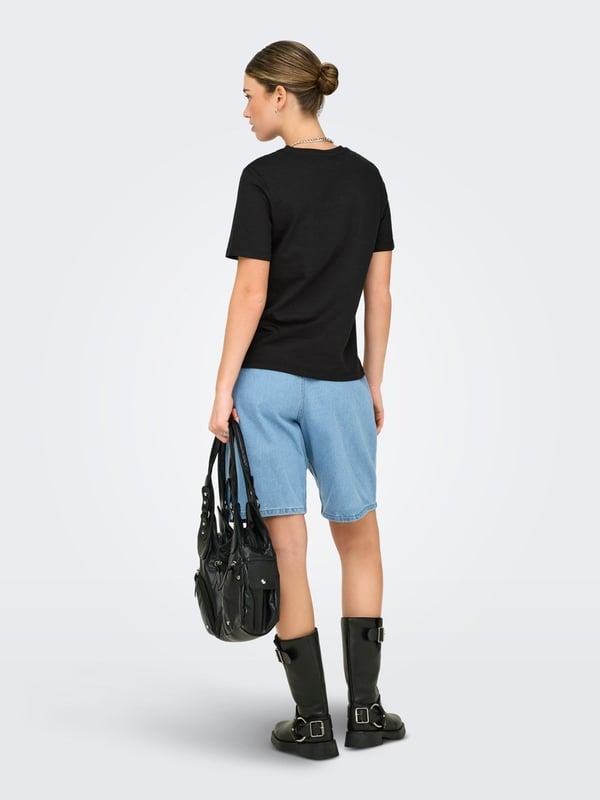 Only ONLFREJA S/S LUXE TOP CC JRS NOOS Siyah Kadın Pantolon