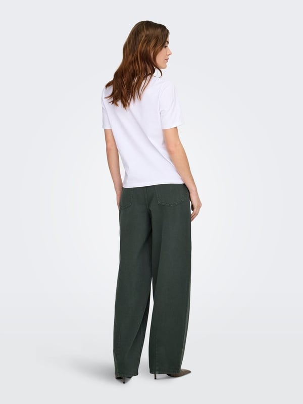 Only ONLFREJA S/S LUXE TOP CC JRS NOOS Beyaz Kadın Pantolon