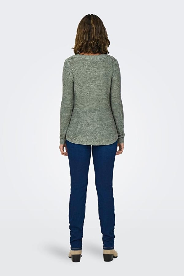 Only ONLGEENA XO L/S PULLOVER KNT NOOS Yeşil Kadın Kazak