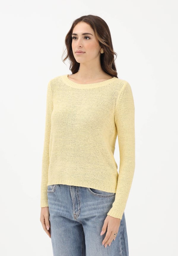 Only ONLGEENA XO L/S PULLOVER KNT NOOS Sarı Kadın Kazak