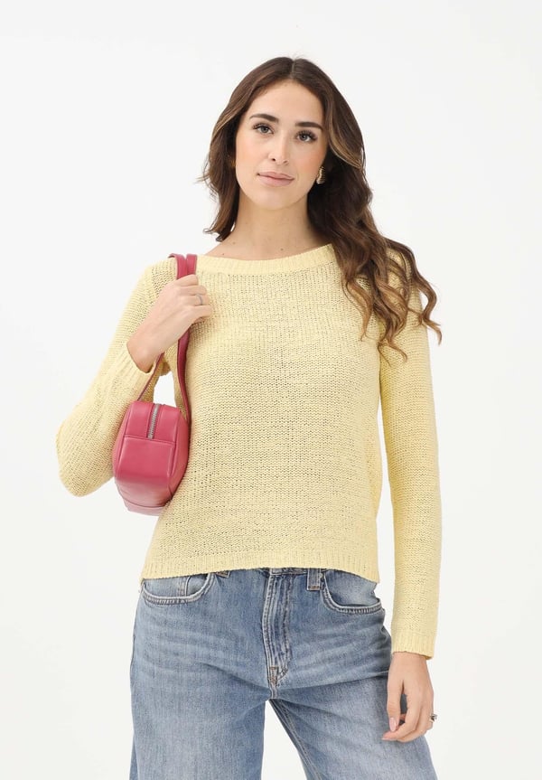 Only ONLGEENA XO L/S PULLOVER KNT NOOS Sarı Kadın Kazak