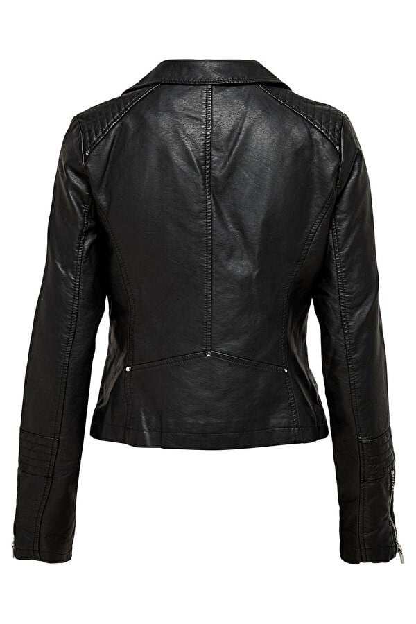 Only ONLGEMMA FAUX LEATHER BIKER OTW NOOS Siyah Kadın Ceket