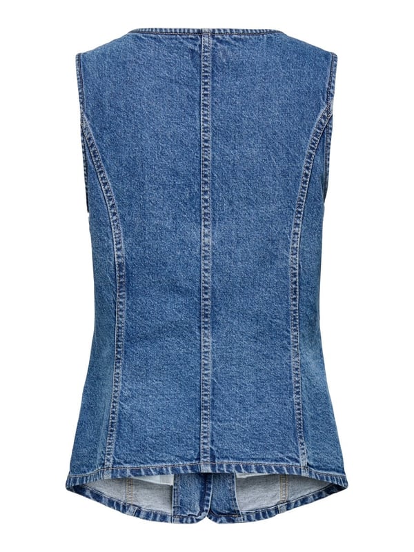 Only ONLGIULINA S/L BUTTON WAISTCOAT DNM Denim Kadın Yelek