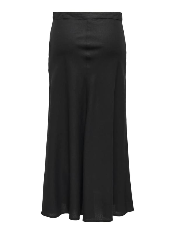 Only ONLGOA HW LINEN BL LONG SKIRT CC PNT Siyah Kadın Etek