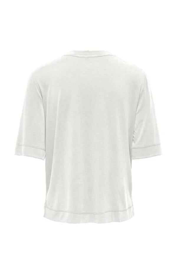 Only ONLHANNAH S/S O-NECK TOP JRS Beyaz Kadın T-Shirt