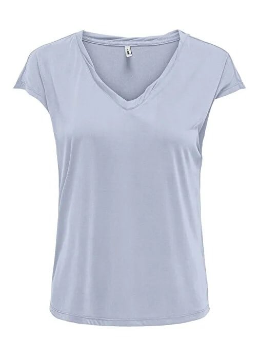 Only ONLHANNAH S/S V-NECK TOP CC JRS Açık Mavi Kadın T-Shirt