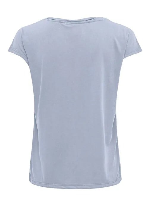 Only ONLHANNAH S/S V-NECK TOP CC JRS Açık Mavi Kadın T-Shirt