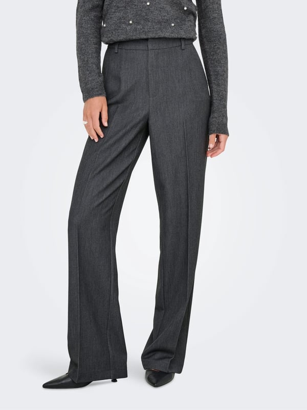 Only ONLHATTIE-LANA HW W MEL PANT TLR NOOS Gri Kadın Pantolon