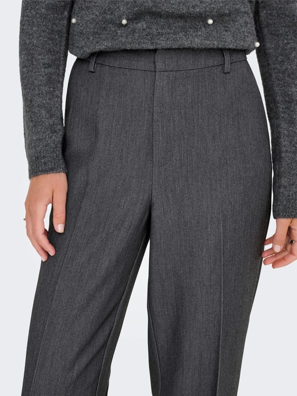 Only ONLHATTIE-LANA HW W MEL PANT TLR NOOS Gri Kadın Pantolon