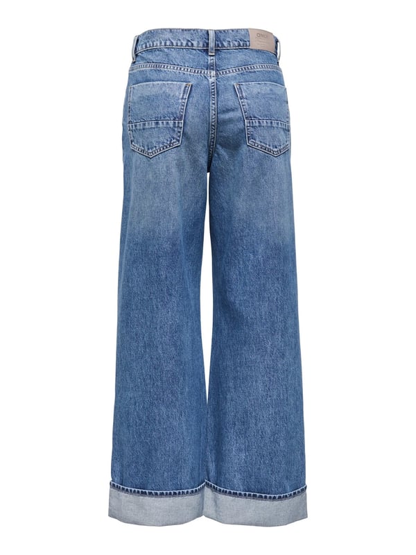Only ONLHOPE HW WIDE FOLD UP DNM CRO916 NOOS Denim Kadın Kot Pantolon