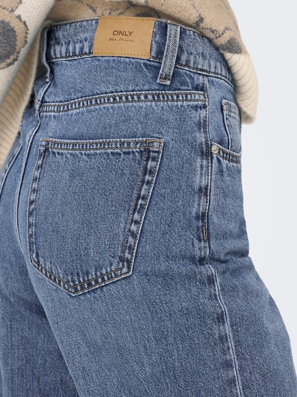 Only ONLHOPE MW WIDEUNEVEN CLOSURE DNM PIM Mavi Kadın Kot Pantolon