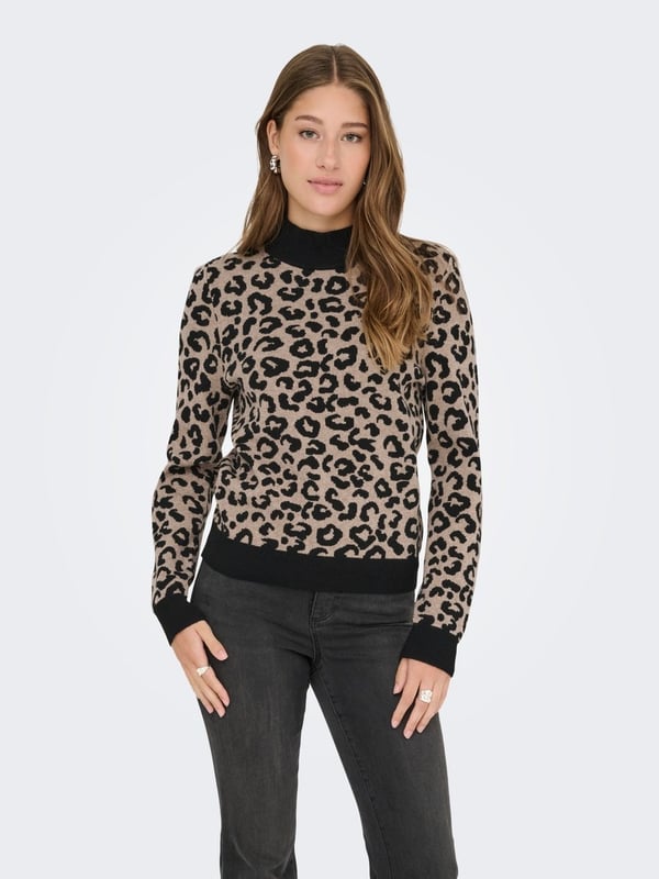 Only ONLIBI JQ LS HIGH NECK CC KNT Siyah Kadın Kazak
