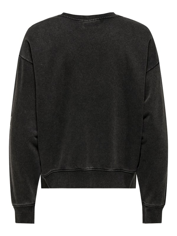 Only ONLINDA L/S O-NECK BOX CC SWT Siyah Kadın Sweatshirt