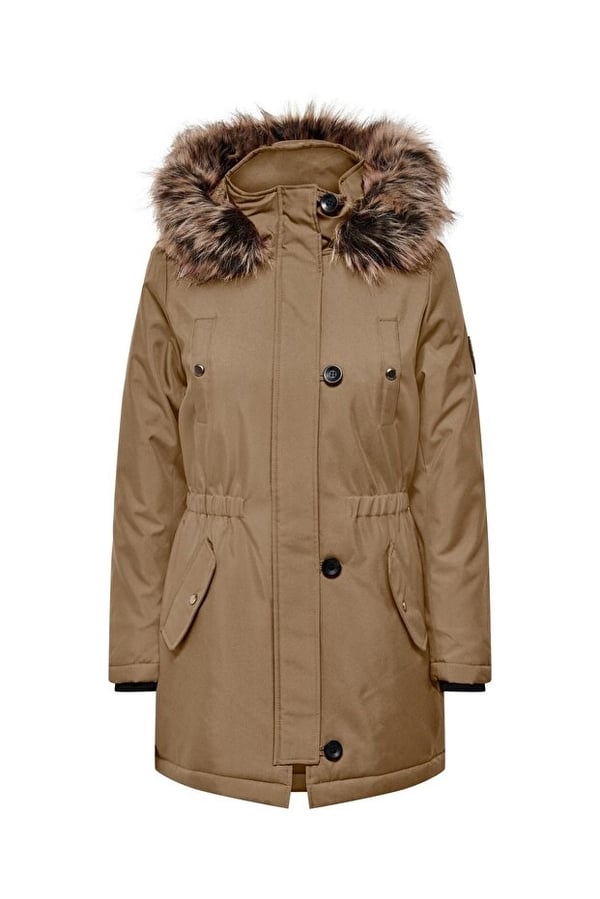 Only ONLIRIS FUR WINTER PARKA CC OTW Taba Kadın Parka