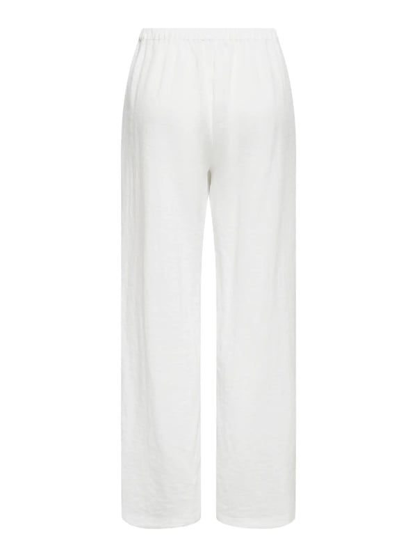 Only ONLITA MW LINEN LOOK WIDE PANT TLR Beyaz Kadın Pantolon