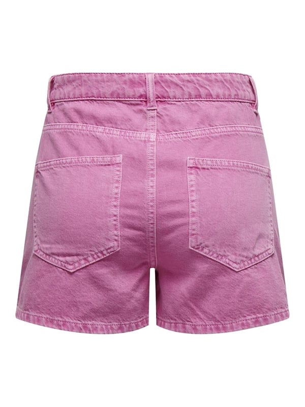 Only ONLJAGGER-SILLA HW MOM SHORTS PNT Fuşya Kadın Şort